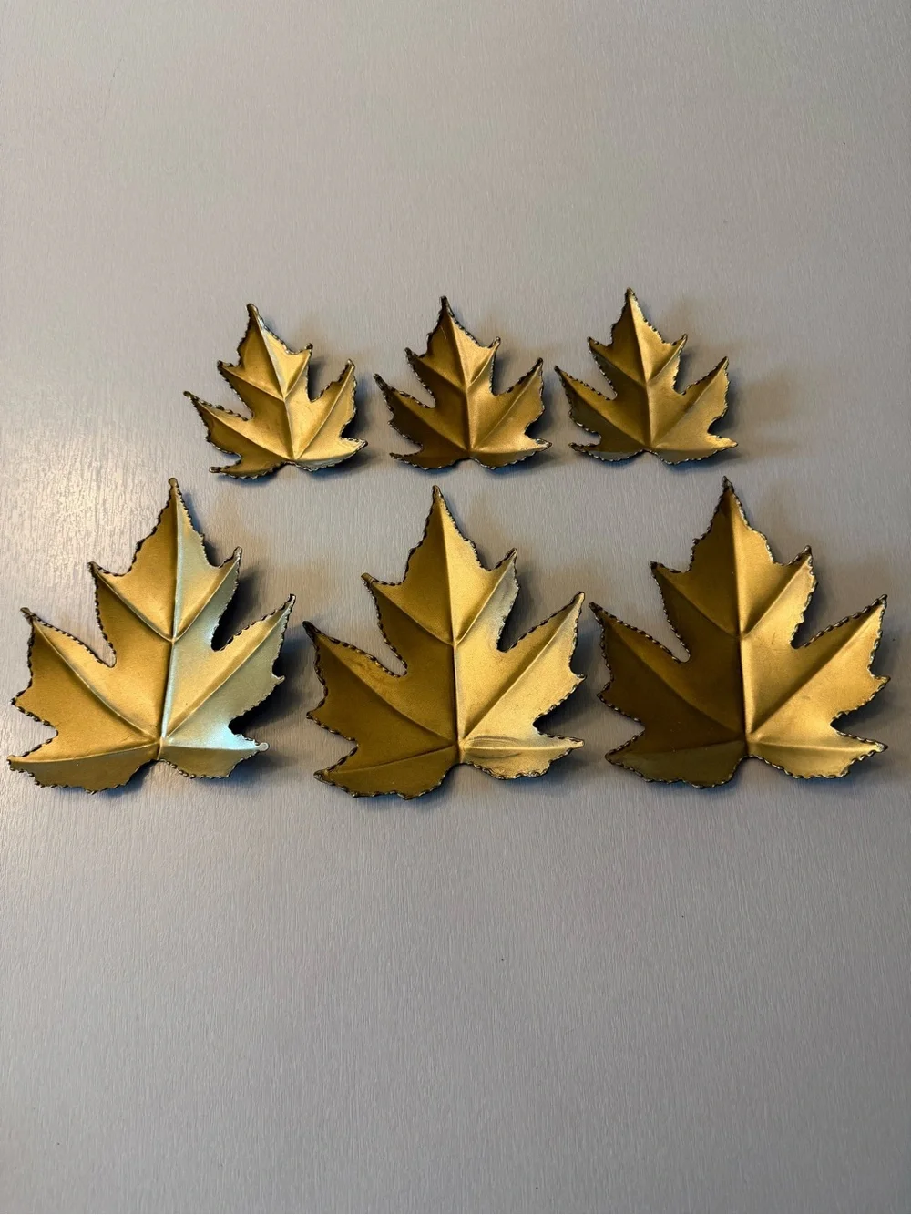 Vintage Pottery Barn gold leaves